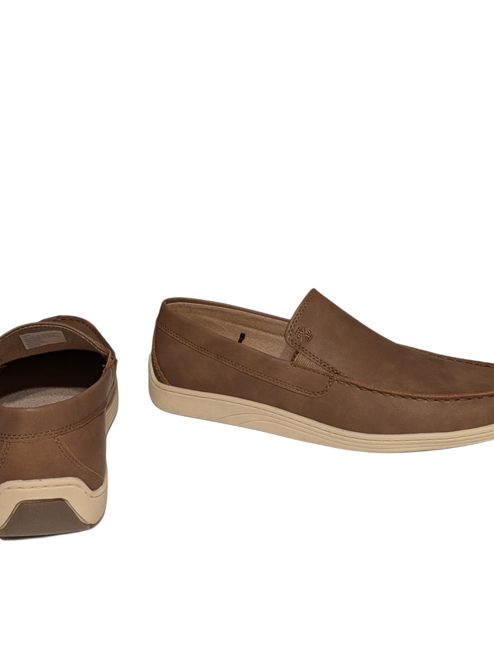 IZOD Seapoint Loafers Mens 10.5 M Tan Slip On Memory Foam Shoes - Picture 7 of 10